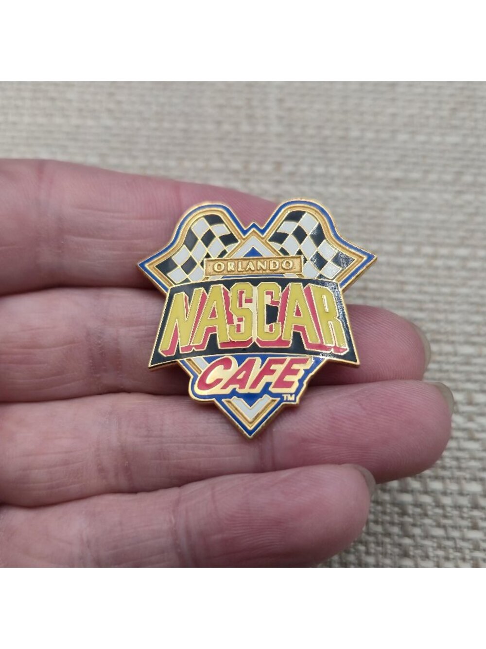 Vintage NASCAR Cafe Orlando Enamel Retro Racing Pin A7706